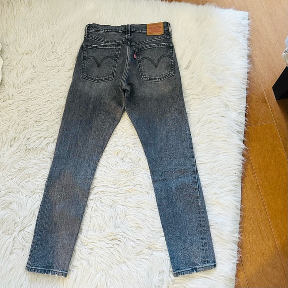 Levi's 501 S Skinny coal washed black jeans - Size 24 - Picture 11 of 13